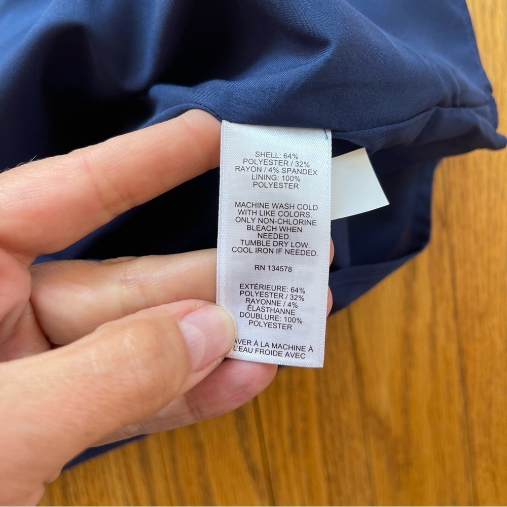 NEW Vineyard Vines Tartan Trim Ponte Dress Deep Bay Blue Size 0 NWT - Picture 4 of 6